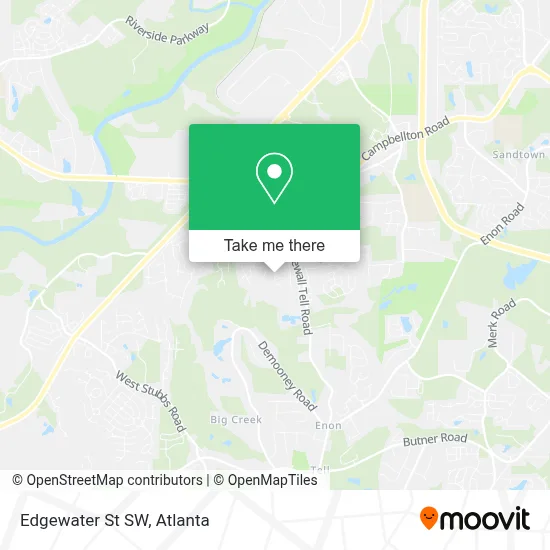 Edgewater St SW map