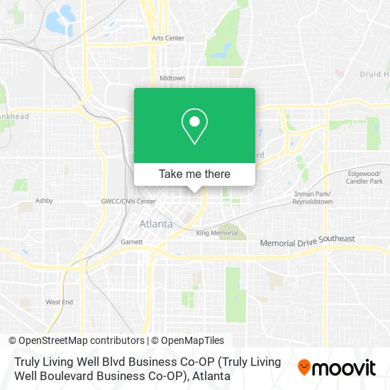 Mapa de Truly Living Well Blvd Business Co-OP