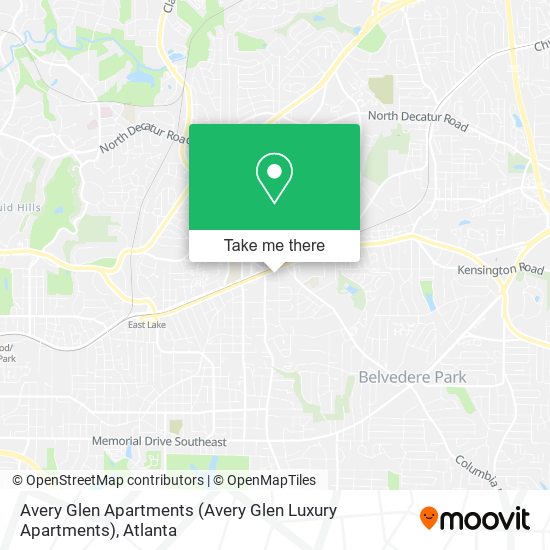 Mapa de Avery Glen Apartments