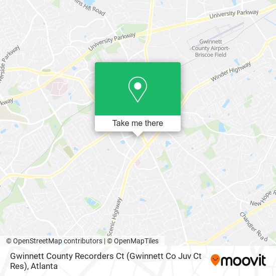Mapa de Gwinnett County Recorders Ct (Gwinnett Co Juv Ct Res)