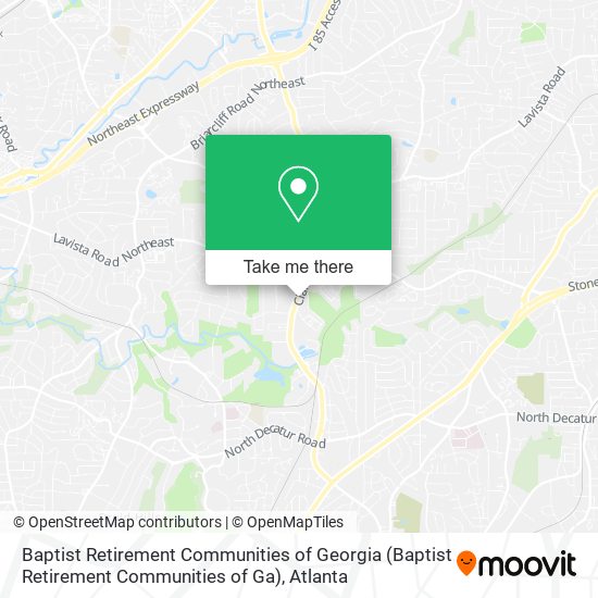 Baptist Retirement Communities of Georgia map