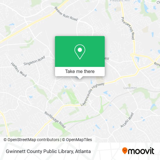 Mapa de Gwinnett County Public Library