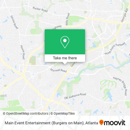 Main Event Entertainment (Burgers on Main) map