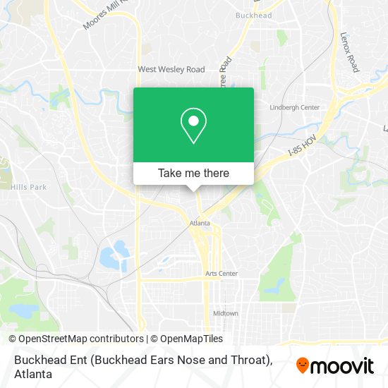 Mapa de Buckhead Ent (Buckhead Ears Nose and Throat)