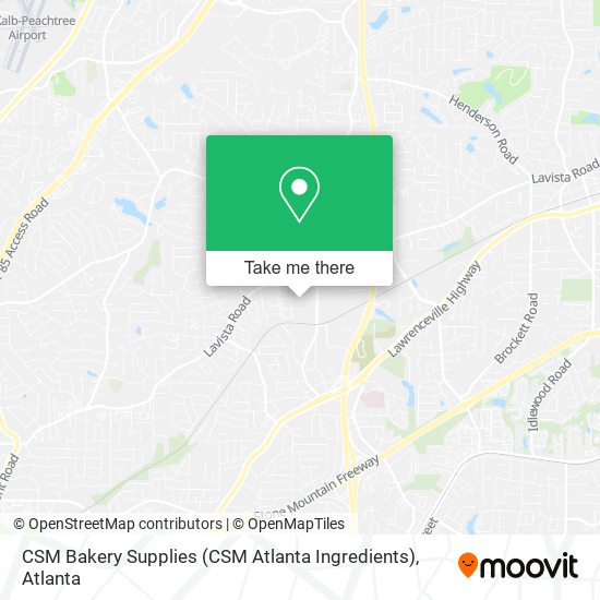 Mapa de CSM Bakery Supplies (CSM Atlanta Ingredients)