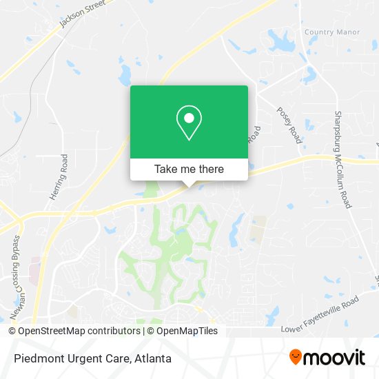 Piedmont Urgent Care map