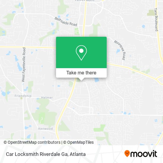 Car Locksmith Riverdale Ga map