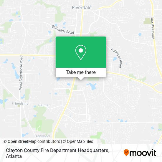 Clayton County Fire Department Headquarters map
