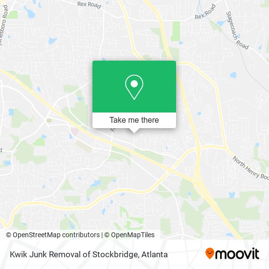 Kwik Junk Removal of Stockbridge map