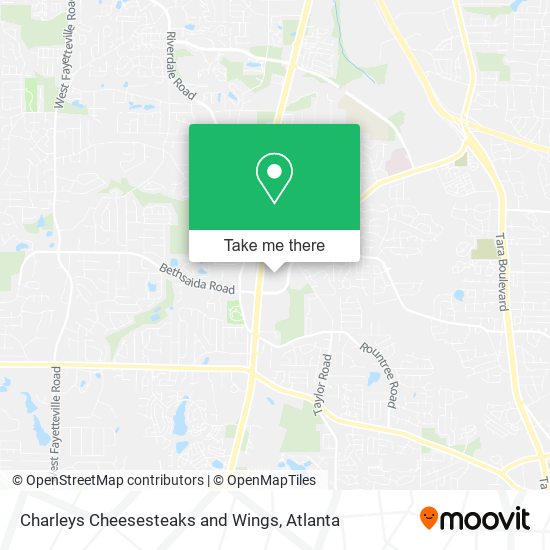 Charleys Cheesesteaks and Wings map