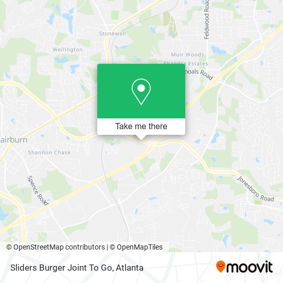 Sliders Burger Joint To Go map
