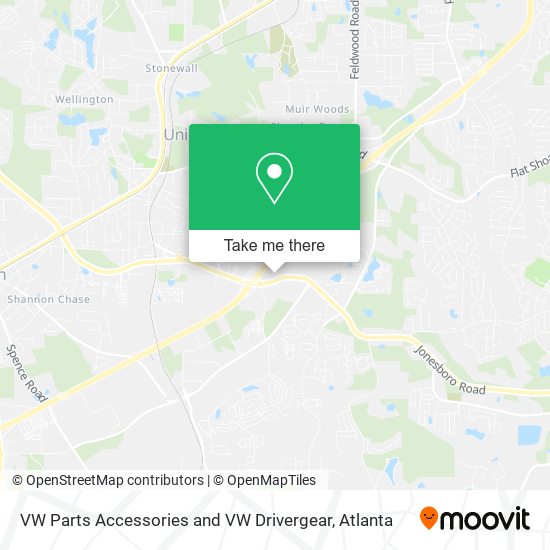 VW Parts Accessories and VW Drivergear map