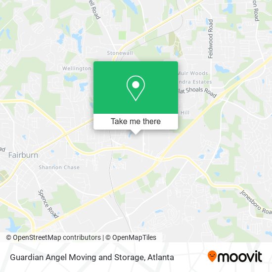 Mapa de Guardian Angel Moving and Storage