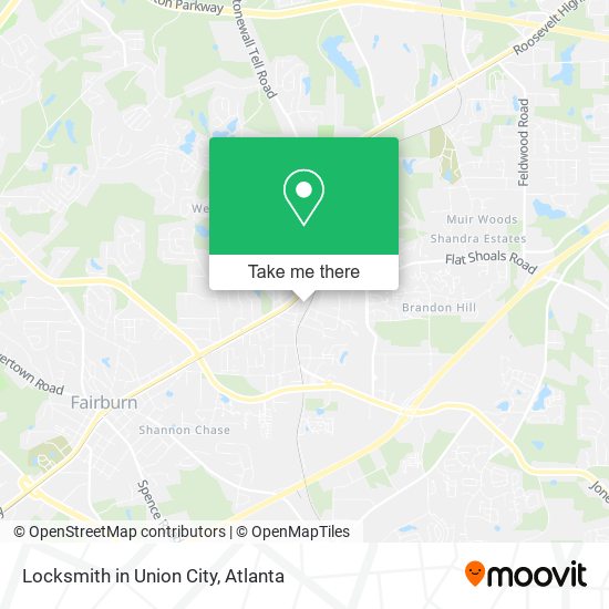 Mapa de Locksmith in Union City