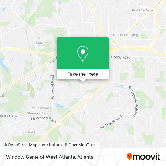 Window Genie of West Atlanta map
