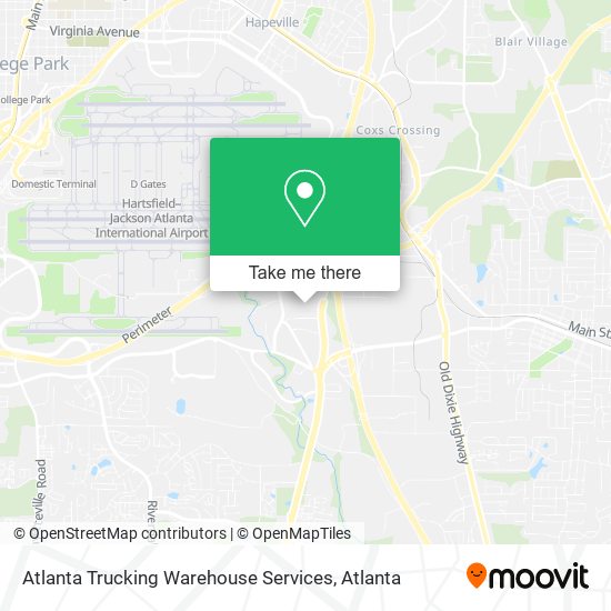Mapa de Atlanta Trucking Warehouse Services
