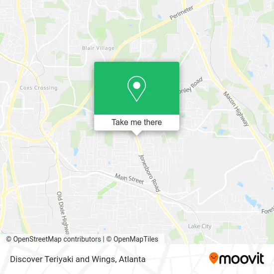 Discover Teriyaki and Wings map