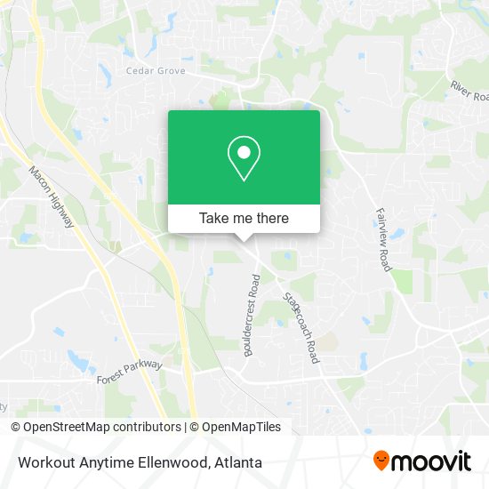 Mapa de Workout Anytime Ellenwood