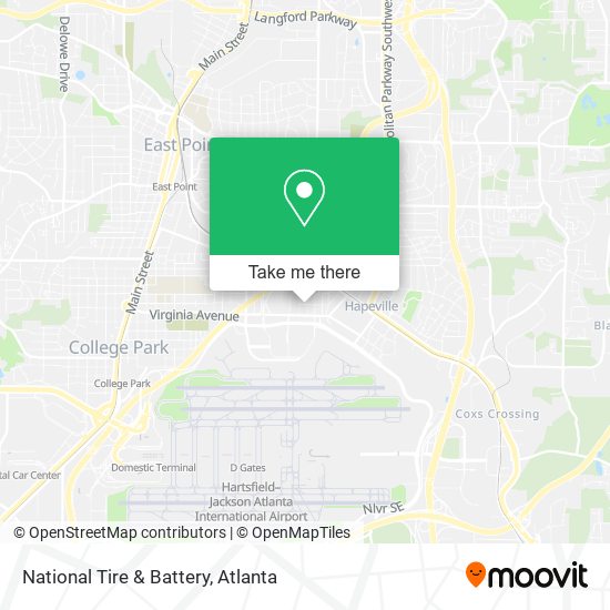 Mapa de National Tire & Battery