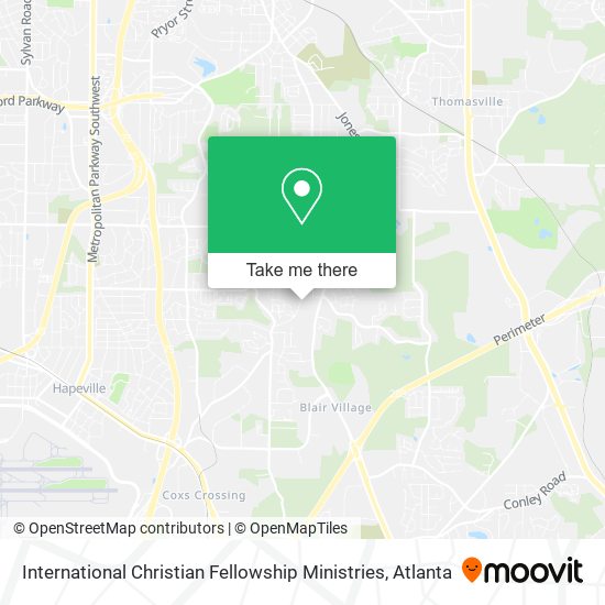 International Christian Fellowship Ministries map