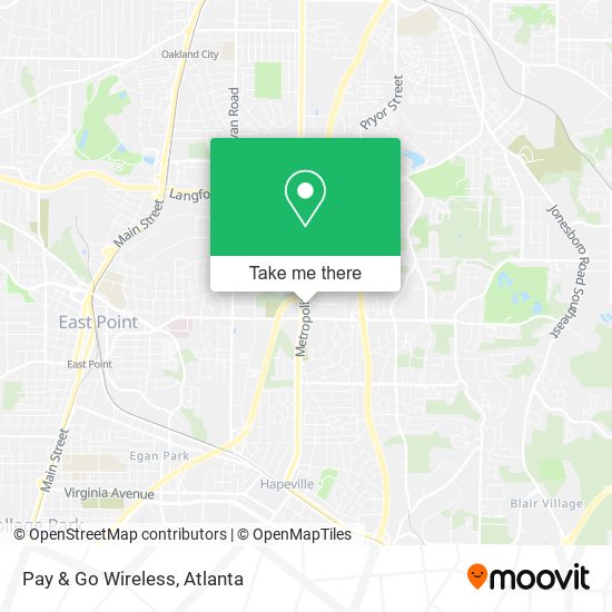 Mapa de Pay & Go Wireless