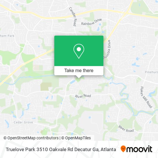 Mapa de Truelove Park 3510 Oakvale Rd Decatur Ga
