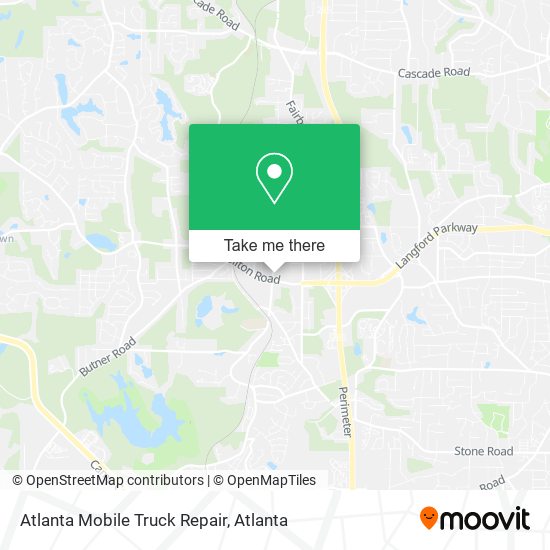 Mapa de Atlanta Mobile Truck Repair