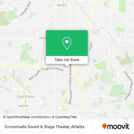 Mapa de Crossroads Sound & Stage Theater