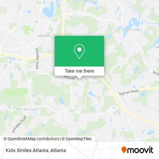 Mapa de Kids Smiles Atlanta