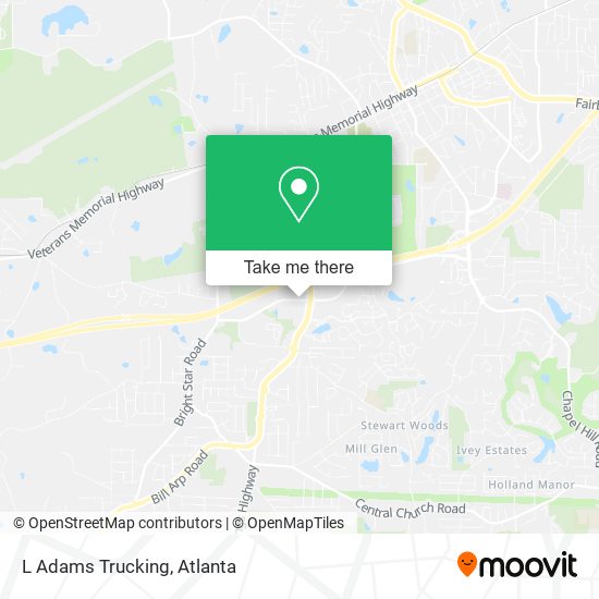 L Adams Trucking map