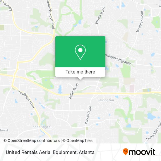 United Rentals Aerial Equipment map