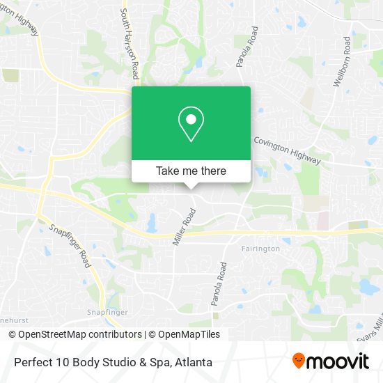 Perfect 10 Body Studio & Spa map