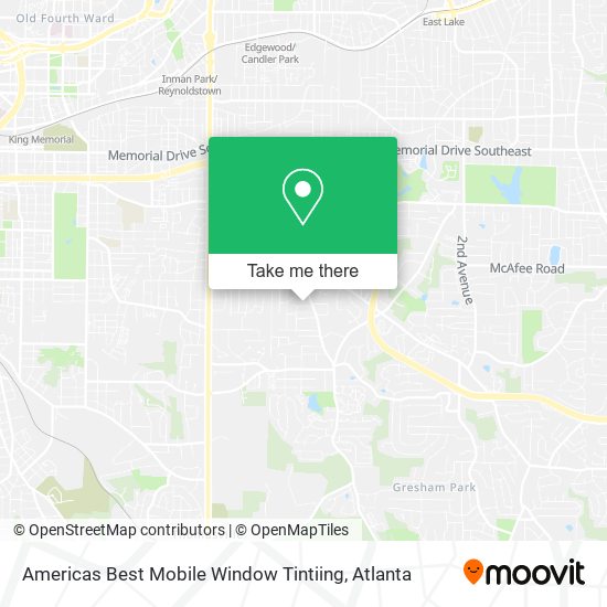 Mapa de Americas Best Mobile Window Tintiing