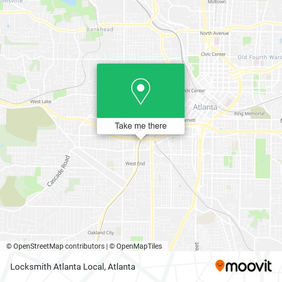 Locksmith Atlanta Local map