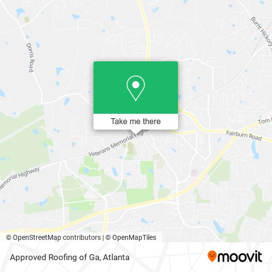 Mapa de Approved Roofing of Ga