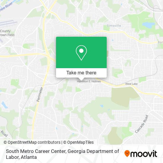 South Metro Career Center, Georgia Department of Labor map