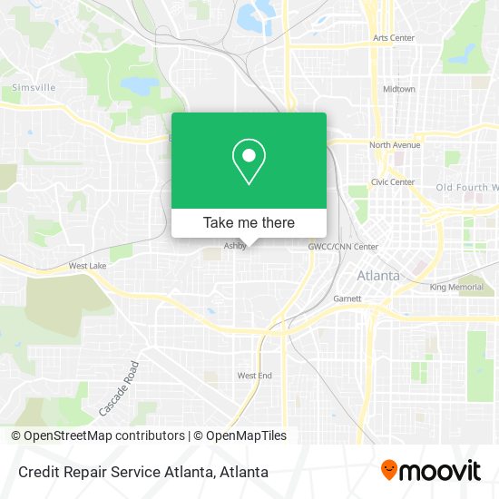 Credit Repair Service Atlanta map