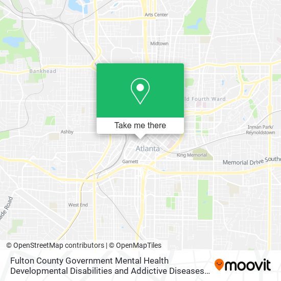 Mapa de Fulton County Government Mental Health Developmental Disabilities and Addictive Diseases Dept