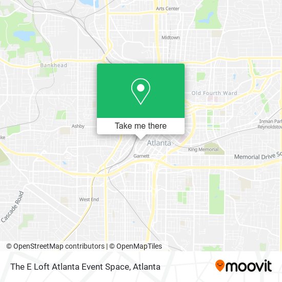 The E Loft Atlanta Event Space map