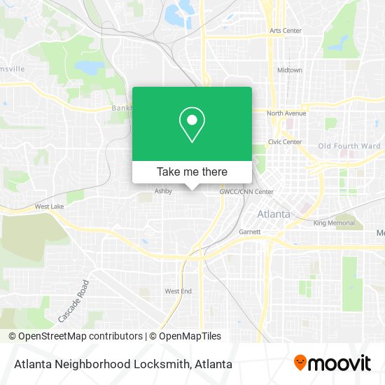 Atlanta Neighborhood Locksmith map