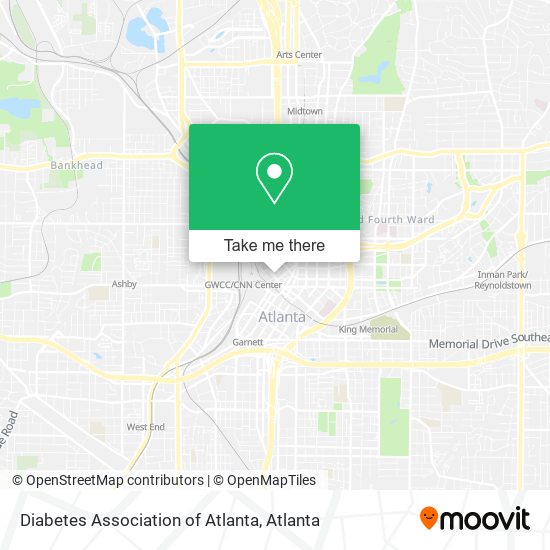 Diabetes Association of Atlanta map