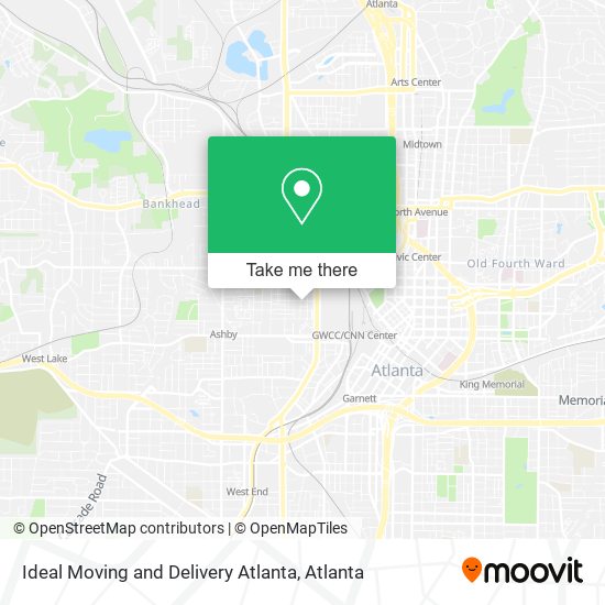 Ideal Moving and Delivery Atlanta map