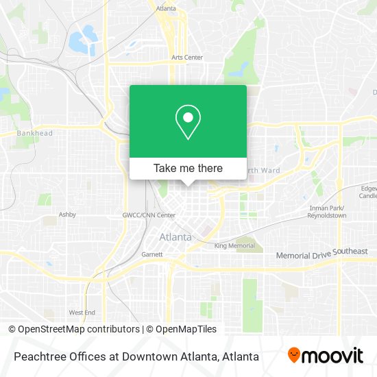Peachtree Offices at Downtown Atlanta map