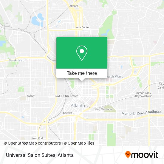 Universal Salon Suites map