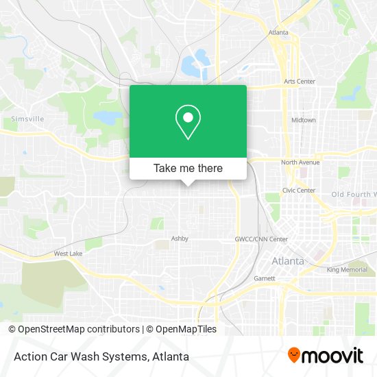 Action Car Wash Systems map