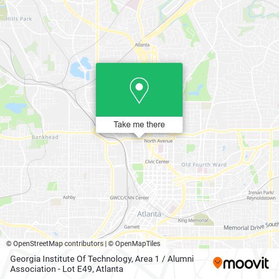 Georgia Institute Of Technology, Area 1 / Alumni Association - Lot E49 map