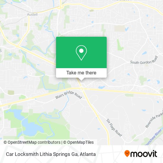 Car Locksmith Lithia Springs Ga map