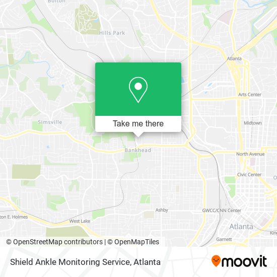 Mapa de Shield Ankle Monitoring Service