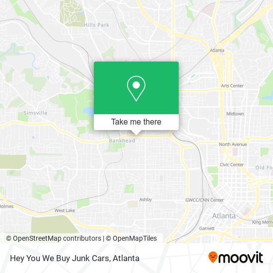 Hey You We Buy Junk Cars map