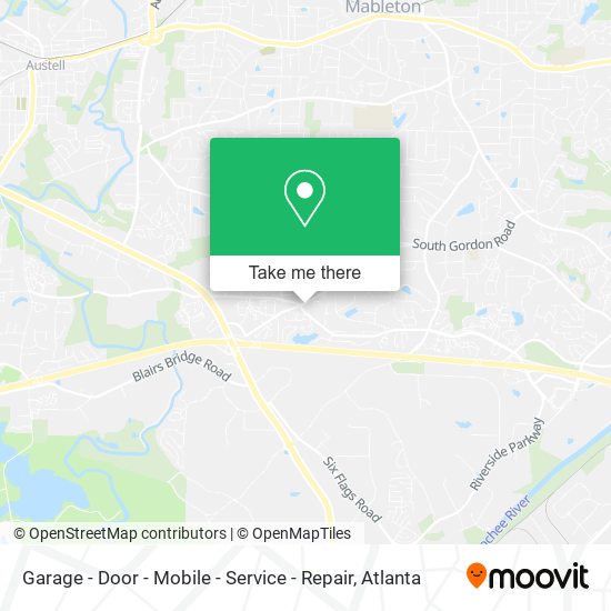 Mapa de Garage - Door - Mobile - Service - Repair